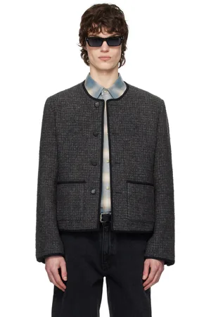 Tonywack Gray Wool Tweed Blouson Jacket