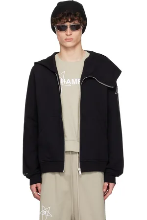 Rick Owens Black Champion Edition Mountain Hoodie