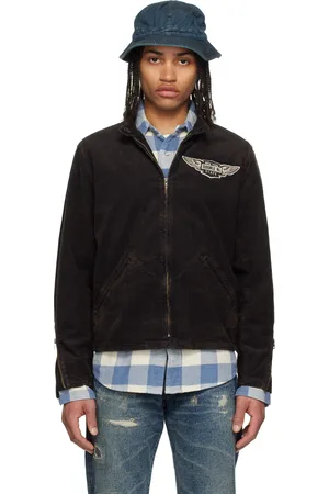 Ralph Lauren Brown Cotton Corduroy Brough Moto Jacket