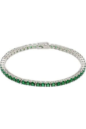 Hatton Labs Silver & Green Classic Tennis Bracelet