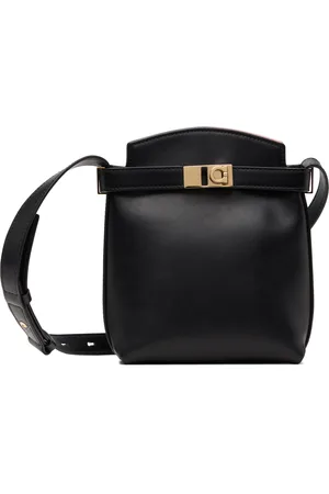 Salvatore Ferragamo Black Hug Two-Tone Smartphone Holder Bag