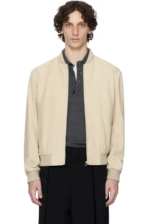 HUGO BOSS Beige BECKHAM Edition Regular-Fit Suede Bomber Jacket
