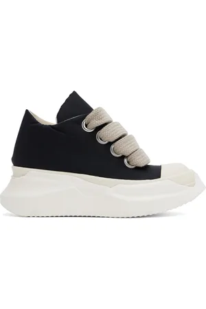 Rick Owens Black Porterville Jumbo Laced Abstract Low Sneakers