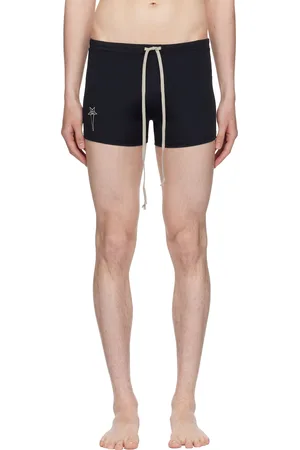Rick Owens Black Champion Edition Jersey Swim Shorts