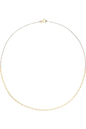 YVONNE LÉON White Gold & Gold Solitaire Nu PM Necklace