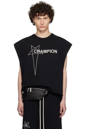 Rick Owens Black Champion Edition Micro Tatlin Tank Top