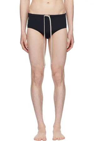 Rick Owens Black Champion Edition Jersey Swim Briefs