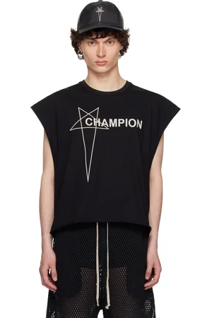 Rick Owens Black Champion Edition Micro Tatlin Tank Top