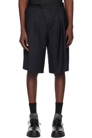 424 FAIRFAX Navy Striped Shorts
