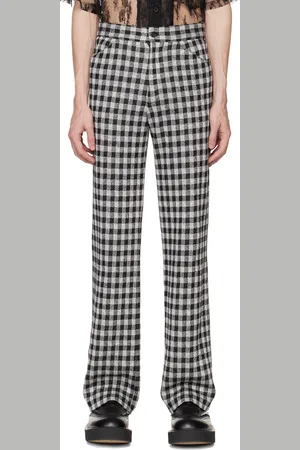 Anna Sui SSENSE Exclusive Black Gingham Trousers