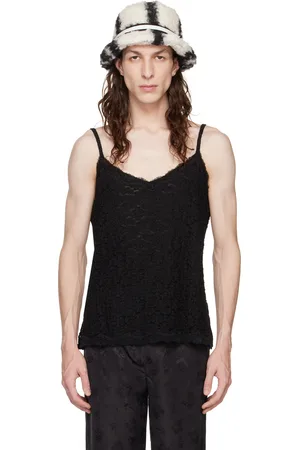 Anna Sui SSENSE Exclusive Black Floral Tank Top