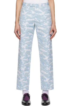 Anna Sui SSENSE Exclusive Blue & White Trousers
