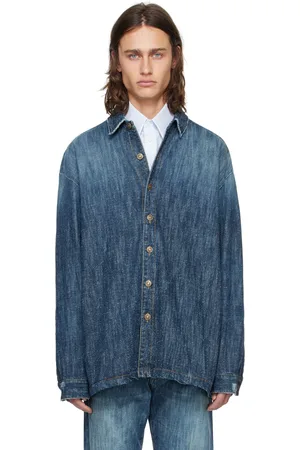 424 FAIRFAX Blue Faded Denim Shirt