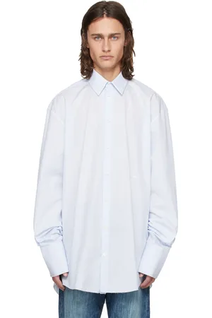 424 FAIRFAX White & Blue Pinstripe Shirt