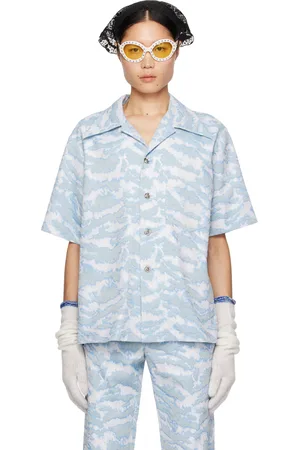 Anna Sui SSENSE Exclusive Blue & White Shirt
