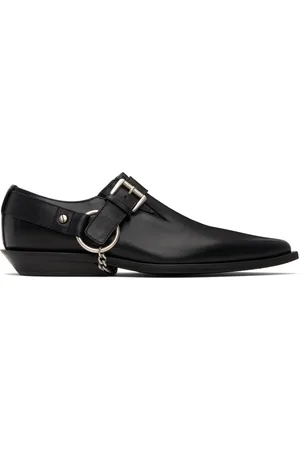 ANN DEMEULEMEESTER Black Danby Pointy Cowboy Loafers