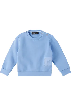 VERSACE Baby Blue 90s Vintage Logo Sweatshirt