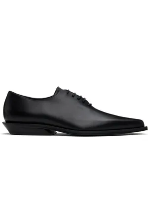 ANN DEMEULEMEESTER Black Mika Pointy Micro Heel Oxfords
