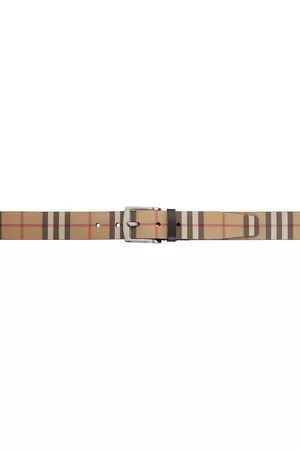 Burberry Reversible Vintage Check Print Belt - Brown