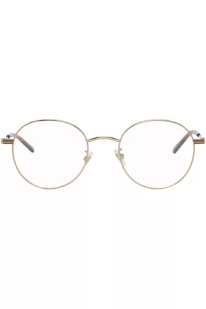 Gucci Men Sunglasses - Gold Oval Glasses