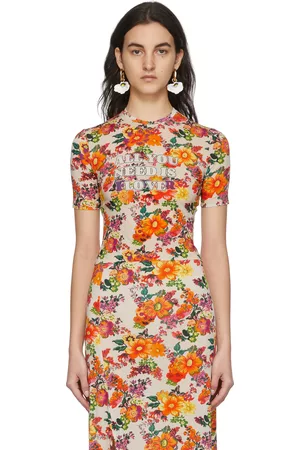 Paco Rabanne SSENSE Exclusive & Multicolor Capsule Printed Nacre Crop T-Shirt