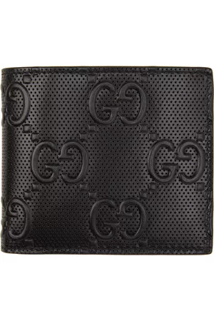 GG Embossed Leather Wallet in Black - Gucci
