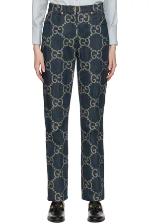 GUCCI Technical Jersey Logo Casual Pants for Women