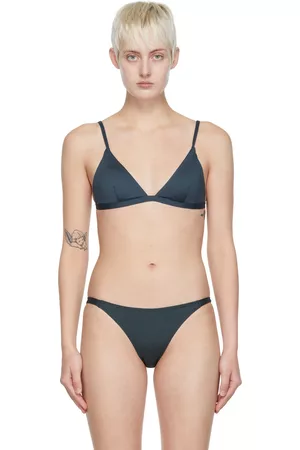 ASCENO Women Bikini Tops - Navy Genoa Bikini Top