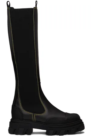 Black cleated deals chelsea boots