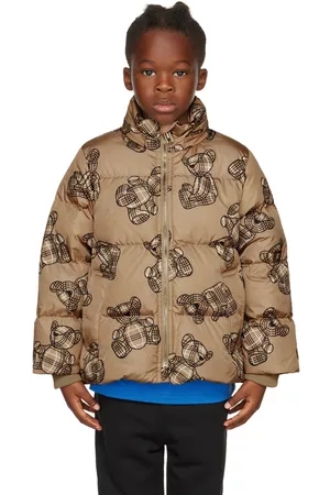 Thomas Bear Cotton Jacket in Multicoloured - Burberry Kids