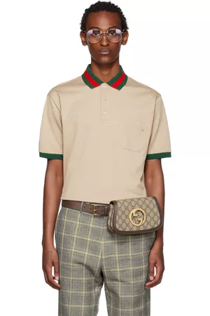 Shop GUCCI 2023 SS Cotton Short Sleeves Logo Luxury Polos (701735