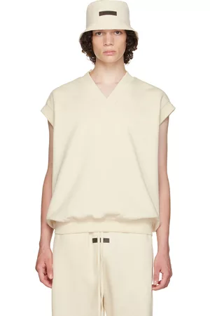 Essentials Off-White V-Neck Vest