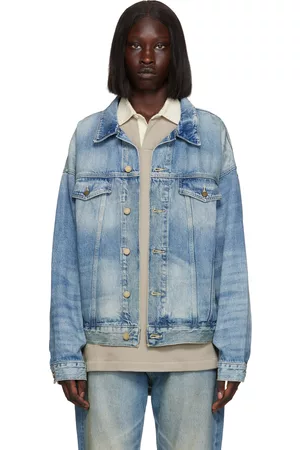 Buy KENZO Regular Fit Hooded Denim Jacket | Blue Color Men | AJIO LUXE