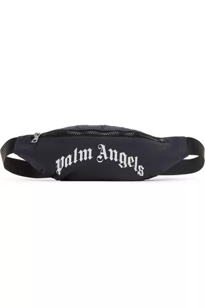 Palm Angels Bags - Kids Navy Curved Logo Fanny Pack