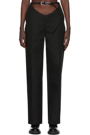 Y / PROJECT Black Y Belt Arc Trousers