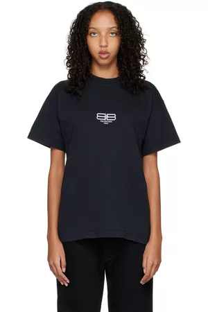 Balenciaga Black Medium Fit BB Pixel TShirt  ShopStyle