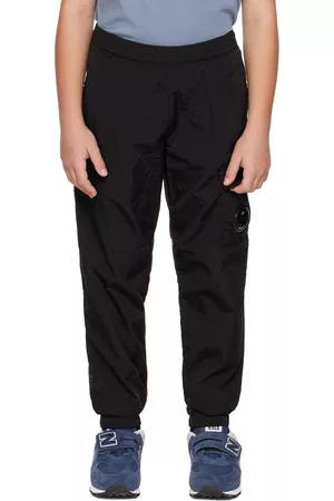 Kids Black Printed Sweatpants