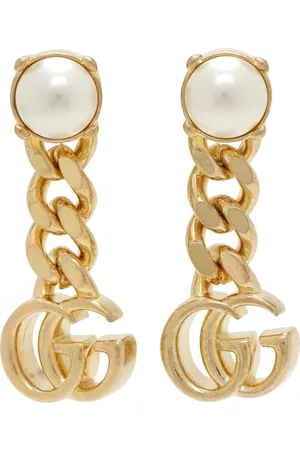 GG Running 18 Kt Gold Earrings With Diamonds in Gold  Gucci  Mytheresa