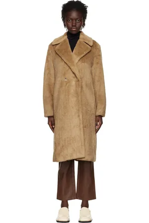 Vince long clearance faux fur coat