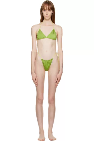 DOS SWIM Women Bikini Bottoms - SSENSE Exclusive Green Isa & Nova Bikini