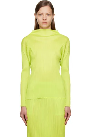 Pleats please issey discount miyake yellow sweater