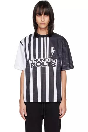 Neil Barrett Men Football T-shirts - Black & White Soccer T-Shirt