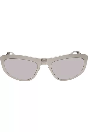 GIVENCHY Mirrored D-Frame Silver-Tone Sunglasses for Men