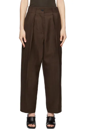 Margaret Howell Gray Single Pleat Trousers | MILANSTYLE.COM