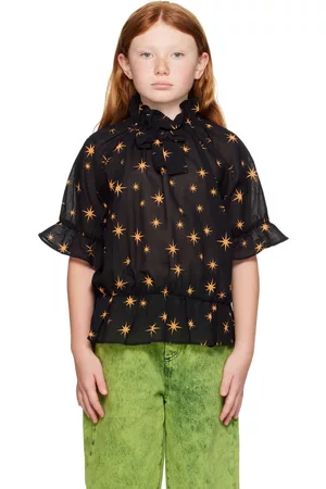 Mini Rodini Shirts - Kids Black Stars Blouse