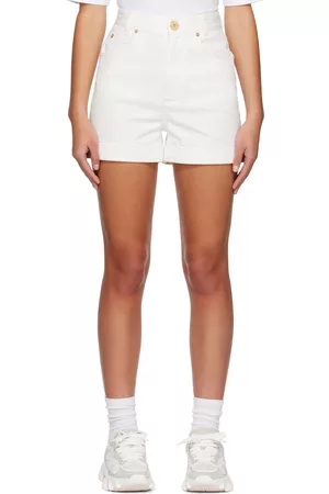 BALMAIN, Monogram Denim Shorts, Women