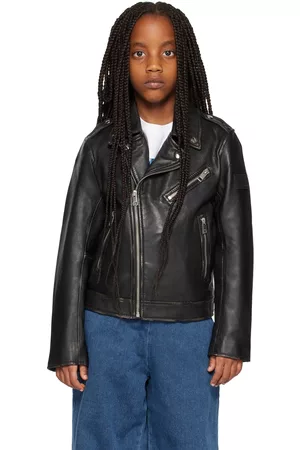 Distortion Boys Youth Faux Leather Motorcycle Jacket Black Size 6-7 | eBay