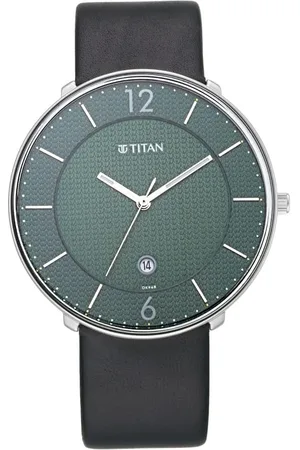 Titan silver dial analog watch discount with date function for men