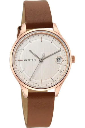 Titan Workwear Silver Dial Women Watch With Leather Strap
