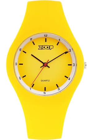 Titan By Titan Pop Integrated Quartz Analog Yellow Dial Silicone Strap Watch for Kids
